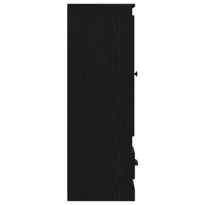 Highboard Schwarz Eichen-Optik, 103.5 cm hoch