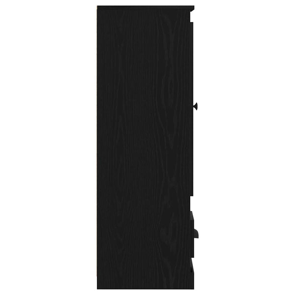 Highboard Schwarz Eichen-Optik, 103.5 cm hoch