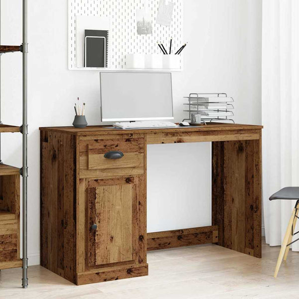 Schreibtisch Altholz mit Tür, 115 cm