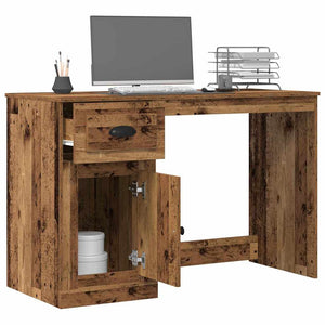 Schreibtisch Altholz mit Tür, 115 cm