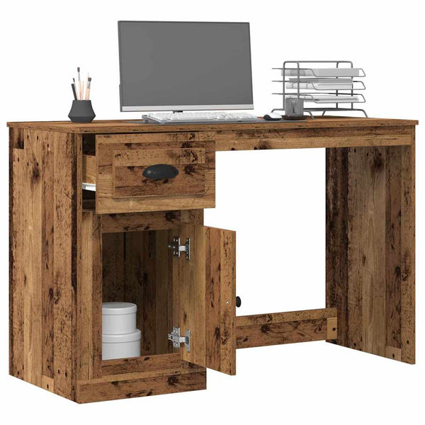 Schreibtisch Altholz mit Tür, 115 cm
