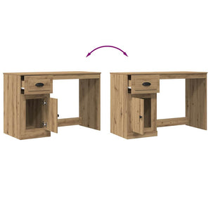 vidaXL Bureau chêne artisanat 50 x 115 x 75 cm en bois d'ingénierie