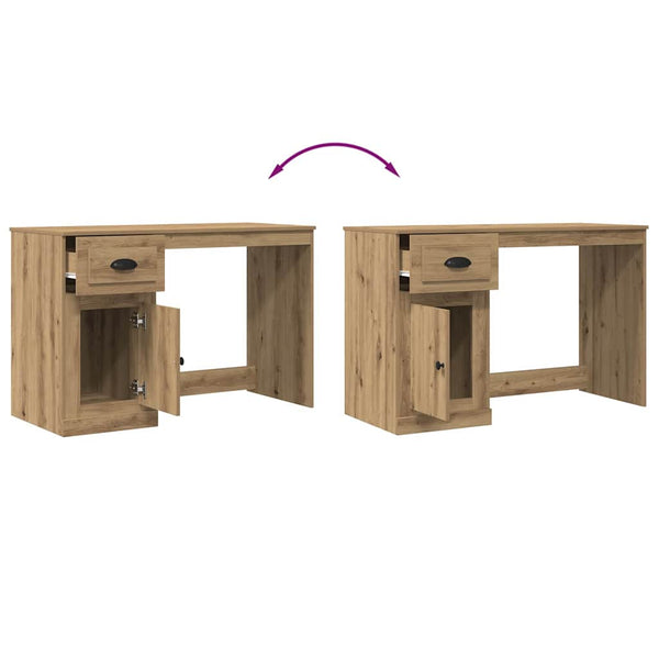 vidaXL Bureau chêne artisanat 50 x 115 x 75 cm en bois d'ingénierie