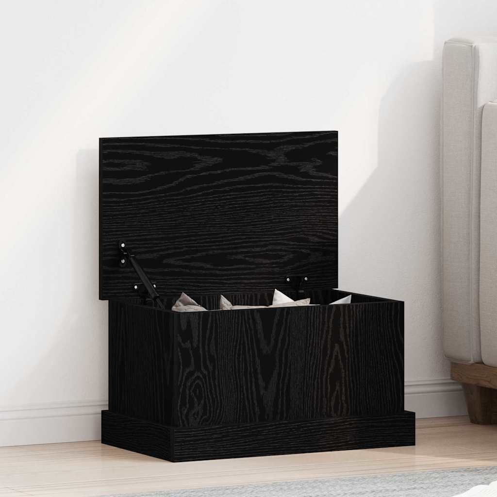Aufbewahrungsbox Schwarz Eichenoptik 50x30x28 cm