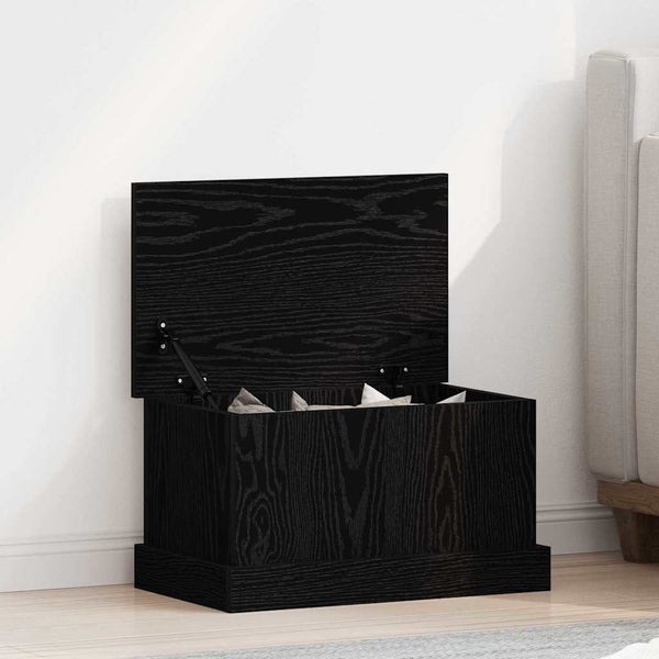 Aufbewahrungsbox Schwarz Eichenoptik 50x30x28 cm