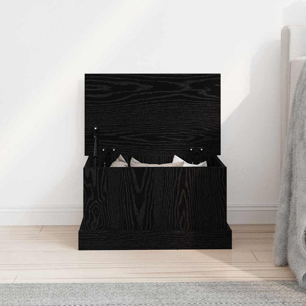 Aufbewahrungsbox Schwarz Eichenoptik 50x30x28 cm
