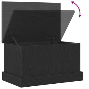 Aufbewahrungsbox Schwarz Eichenoptik 50x30x28 cm