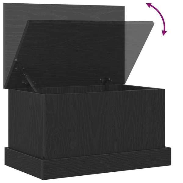 Aufbewahrungsbox Schwarz Eichenoptik 50x30x28 cm