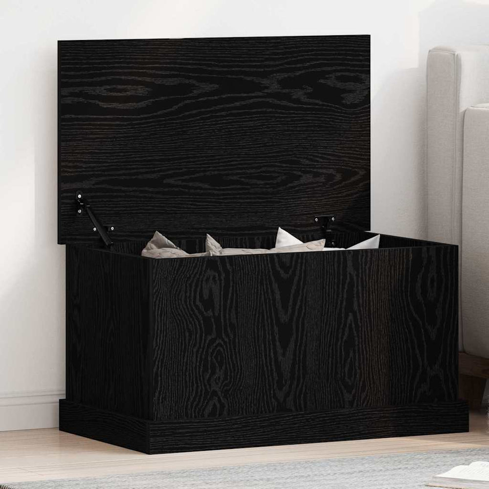 Aufbewahrungsbox Eichen-Optik Schwarz 70x40x38cm