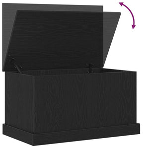 Aufbewahrungsbox Eichen-Optik Schwarz 70x40x38cm
