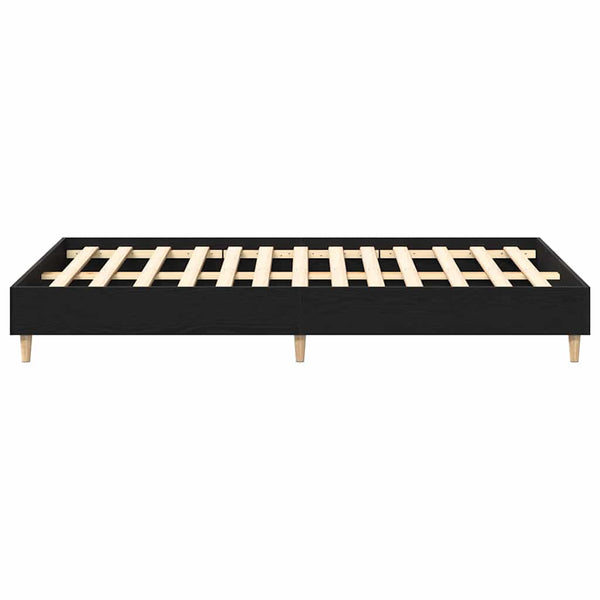 Bettrahmen 203x123 cm Schwarz Eichenoptik
