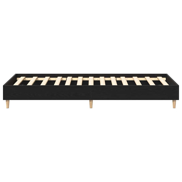 Bettrahmen Schwarz Eichen-Optik 203x101 cm