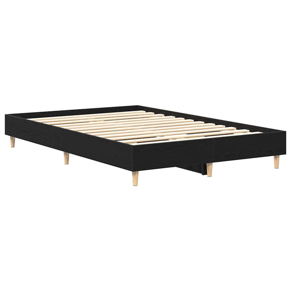 Schwarzer Bettrahmen Eichenoptik 140x190 cm