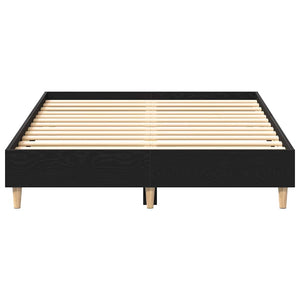 Bettrahmen Schwarz Eichenoptik 140x190 cm