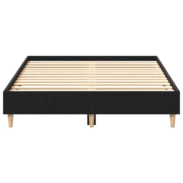 Bettrahmen Schwarz Eichenoptik 140x190 cm