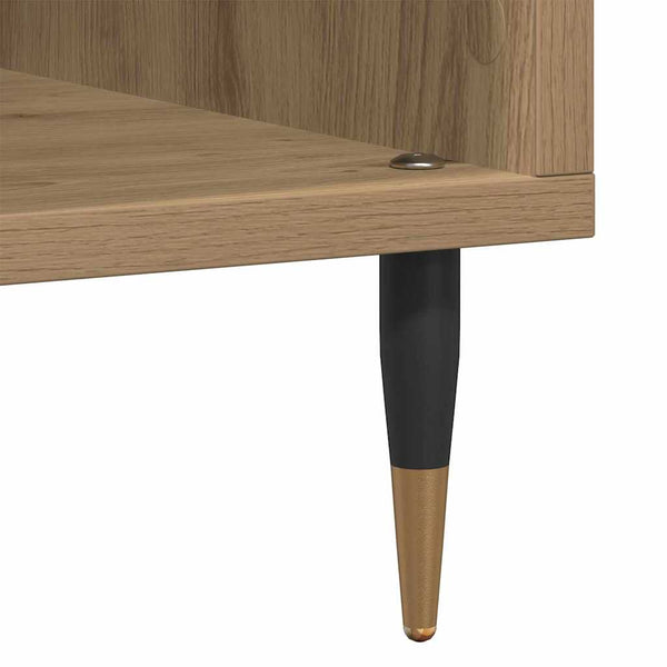 Schallplattenschrank Artisan Eiche mit Regal