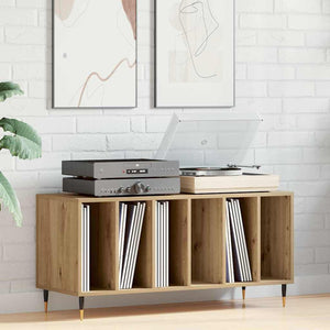Schallplattenschrank Artisan Eiche mit Regal