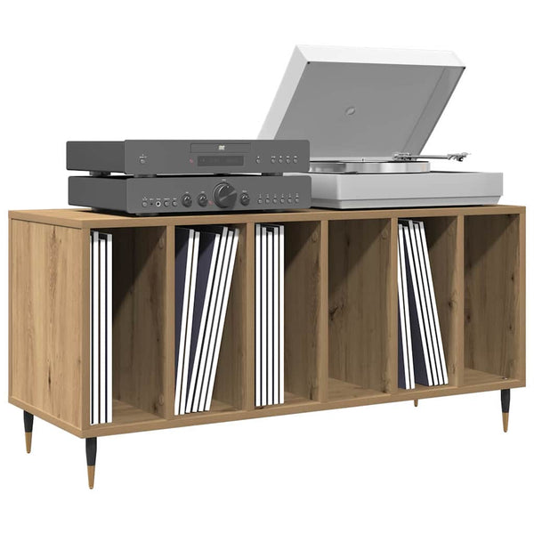 Schallplattenschrank Artisan Eiche mit Regal