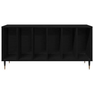 Schallplattenschrank Schwarz Eichenoptik