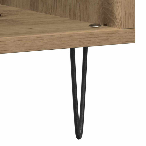 Schallplattenschrank Artisan Eiche mit Regal
