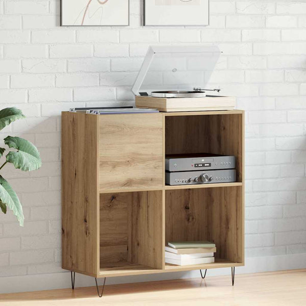Schallplattenschrank Artisan Eiche mit Regal