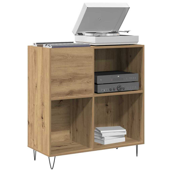 Schallplattenschrank Artisan Eiche mit Regal