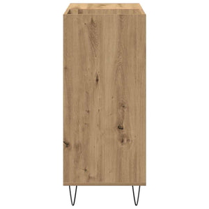 Schallplattenschrank Artisan Eiche mit Regal