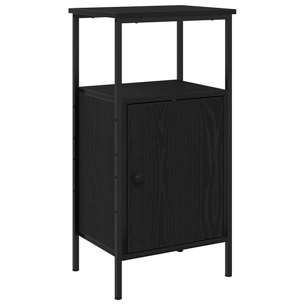 Nachttisch Schwarz Eichenoptik 80cm