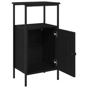 Nachttisch Schwarz Eichenoptik 80cm