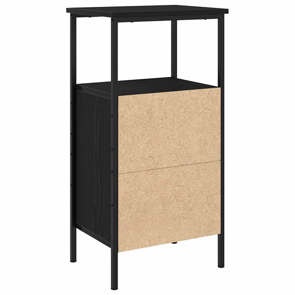 Nachttisch Schwarz Eichenoptik 80cm