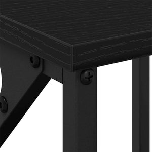 Nachttisch 2er-Set, Schwarz Eiche