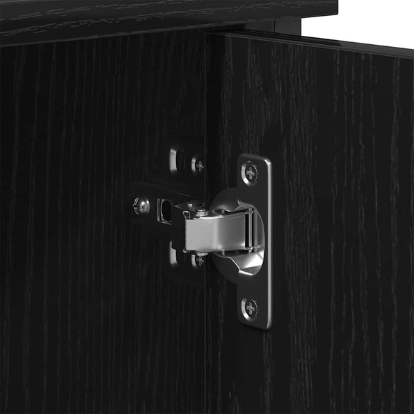 TV-Schrankset Schwarz Eichen-Optik