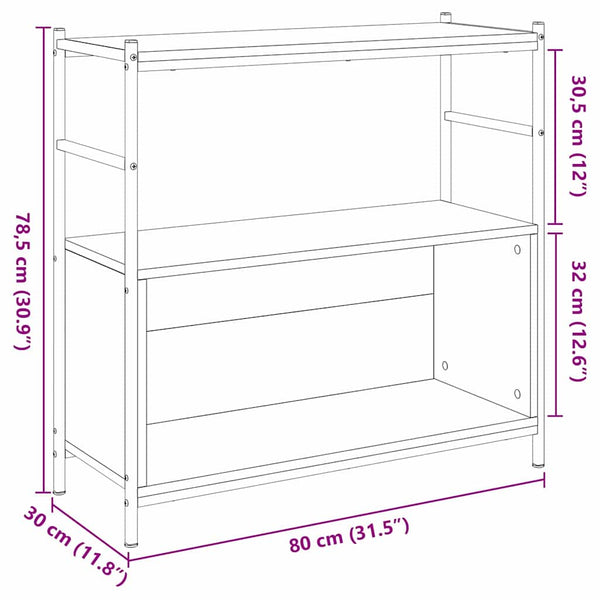 vidaXL Étagère chêne artisan 80 x 30 x 78,5 cm bois d'ingénierie