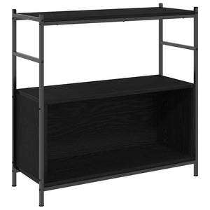 Schwarzes Bücherregal Eichenoptik, 80 cm