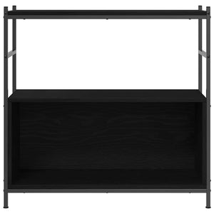 Schwarzes Bücherregal Eichenoptik, 80 cm