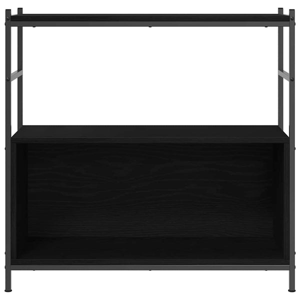 Schwarzes Bücherregal Eichenoptik, 80 cm