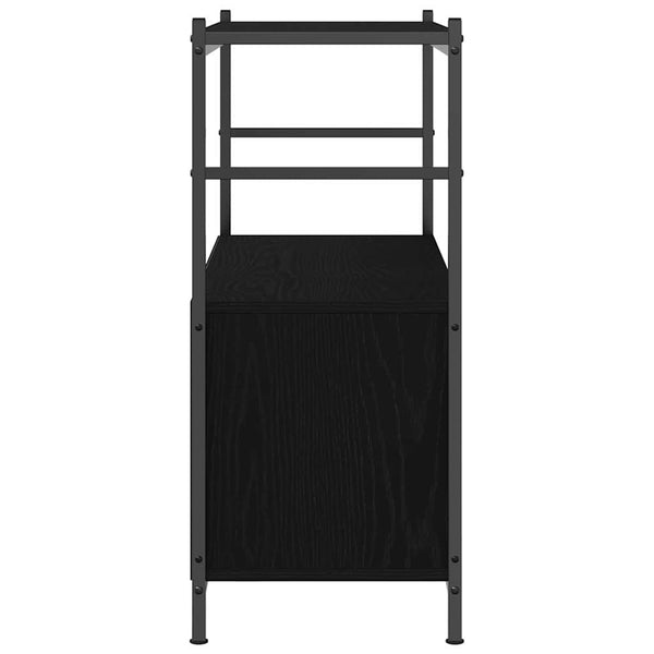 Schwarzes Bücherregal Eichenoptik, 80 cm