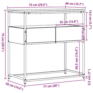 Konsolentisch Altholz 75x40x75cm