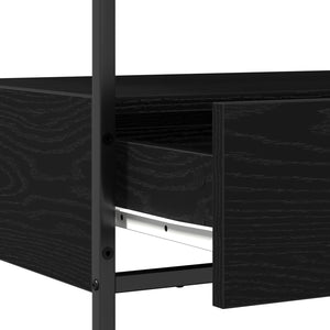 Schwarzer Konsolentisch Eichen-Optik 75 cm