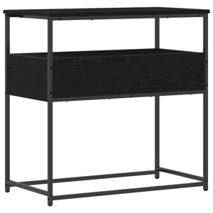 Schwarzer Konsolentisch Eichen-Optik 75 cm