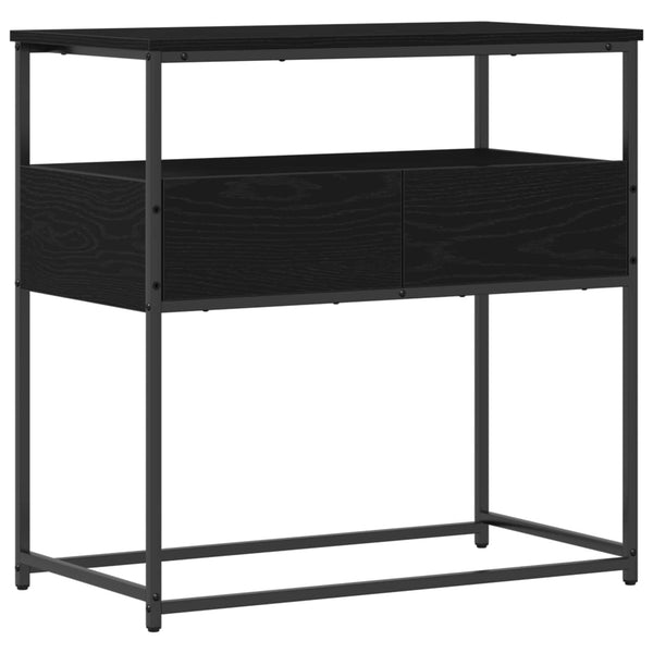 Schwarzer Konsolentisch Eichen-Optik 75 cm