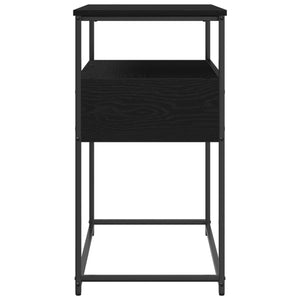 Schwarzer Konsolentisch Eichen-Optik 75 cm
