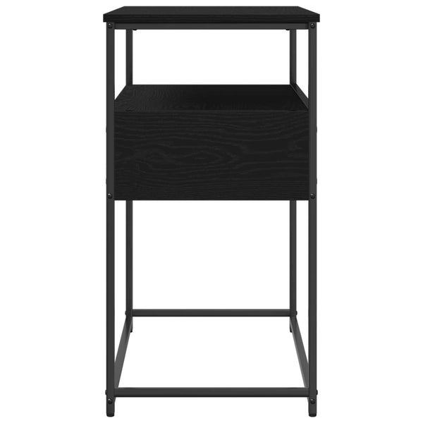 Schwarzer Konsolentisch Eichen-Optik 75 cm