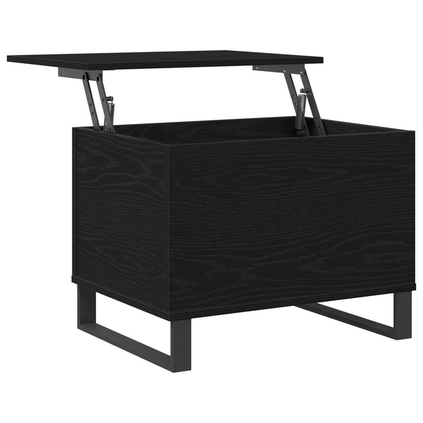 Schwarzer Couchtisch Eichenoptik 60 cm