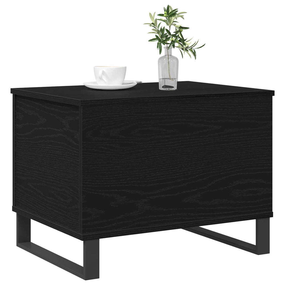 Schwarzer Couchtisch Eichenoptik 60 cm