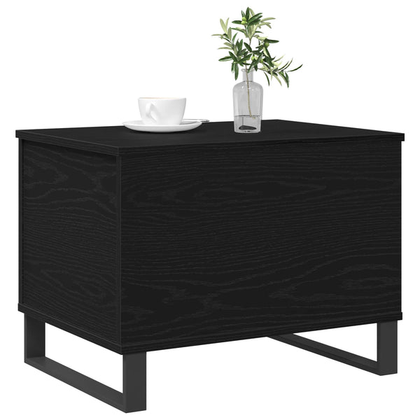 Schwarzer Couchtisch Eichenoptik 60 cm