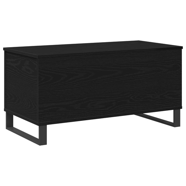 Schwarzer Couchtisch Eichenoptik 90 cm