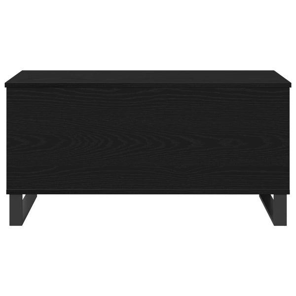 Schwarzer Couchtisch Eichenoptik 90 cm
