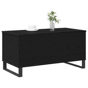 Schwarzer Couchtisch Eichenoptik 90 cm