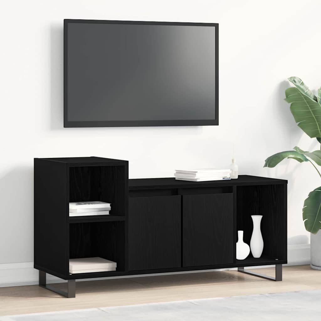TV-Schrankset Schwarz Eichen-Optik 100 cm